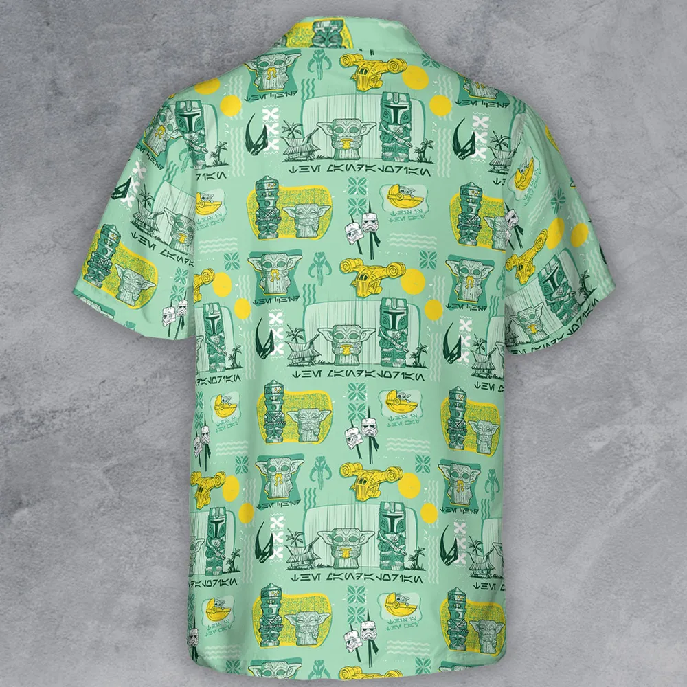 The Mandalorian Star Wars Aloha Button Down Shirt - 3