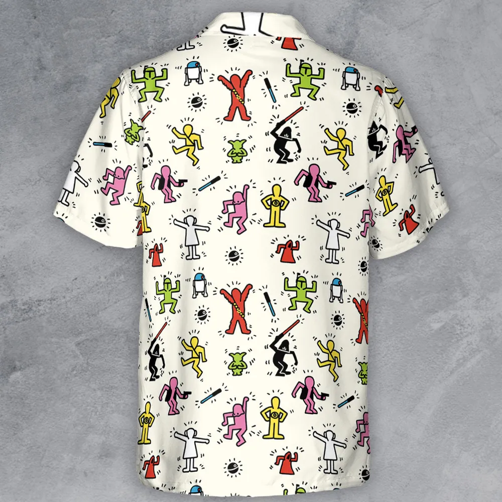 Pop Wars Star Wars Pop Art Pattern Button Down Shirt - 3