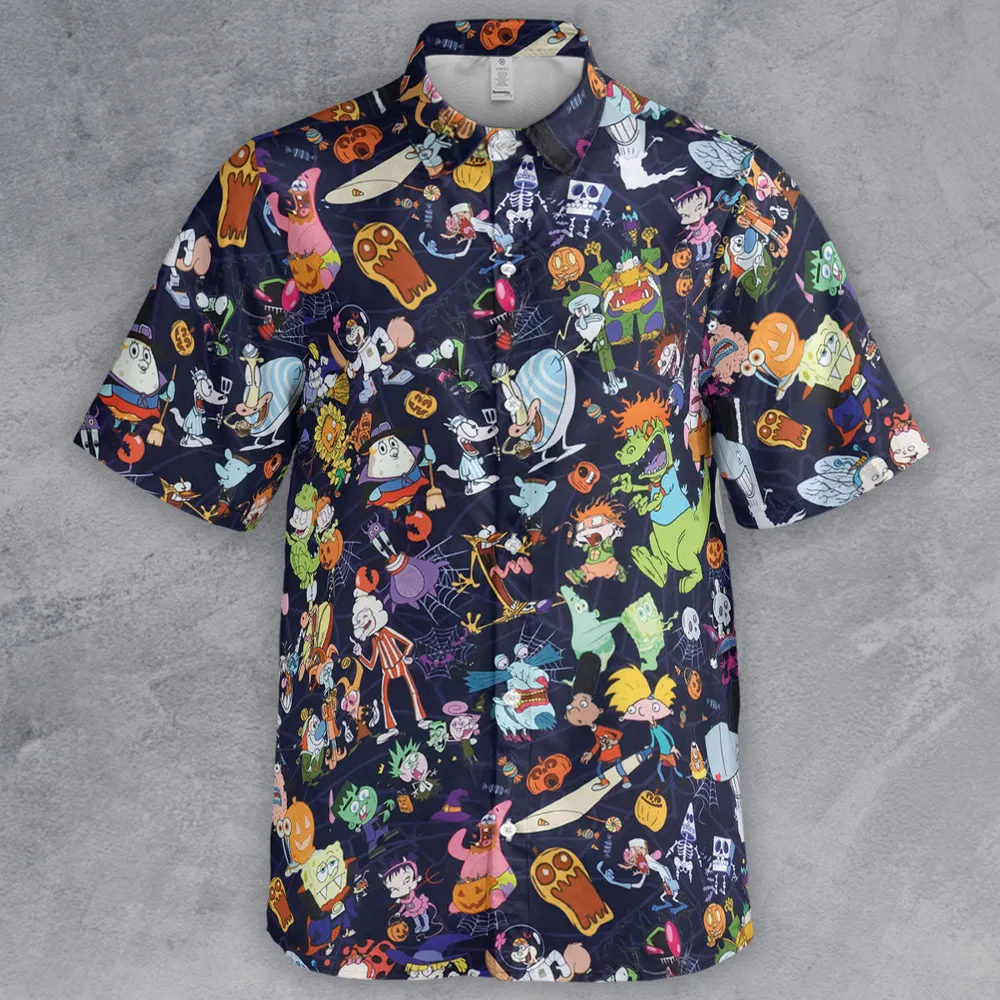 Nickelodeon Halloween Party Button Down Shirt - 2
