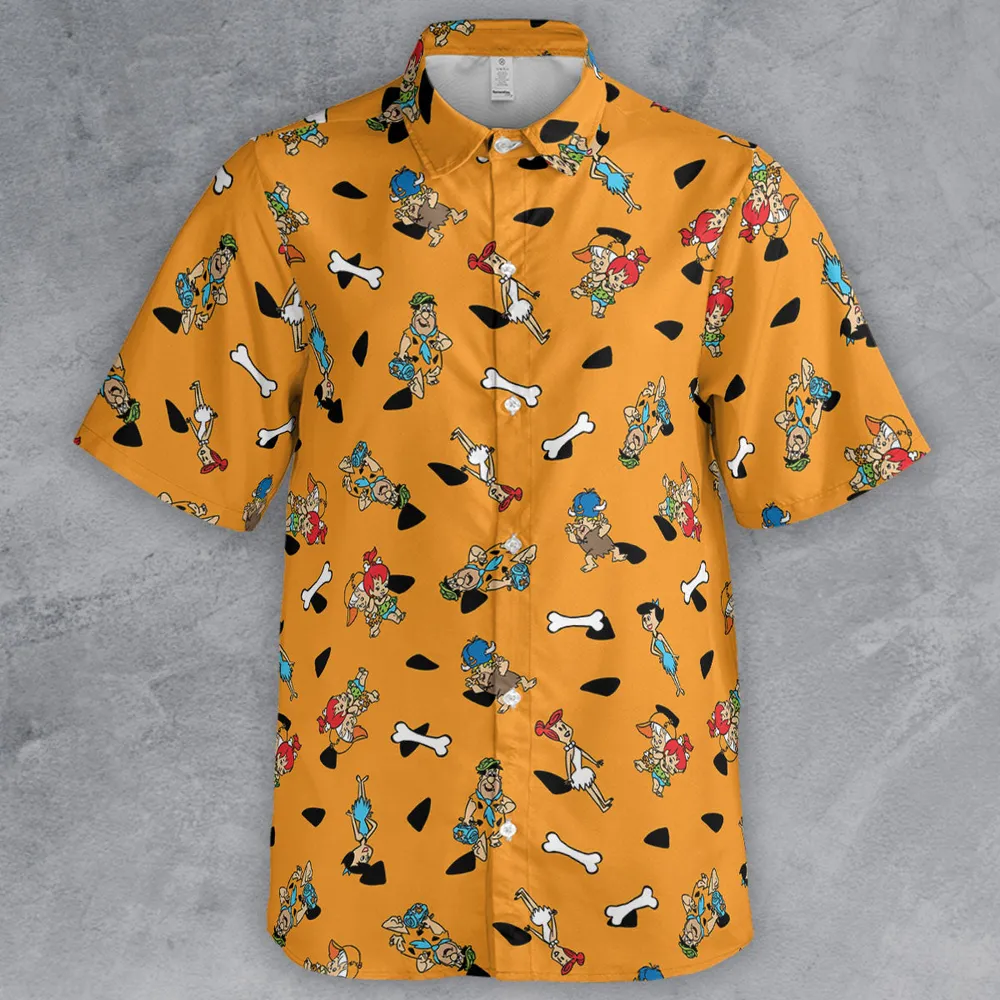 Stone Age The Flintstones Characters Button Down Shirt - 2