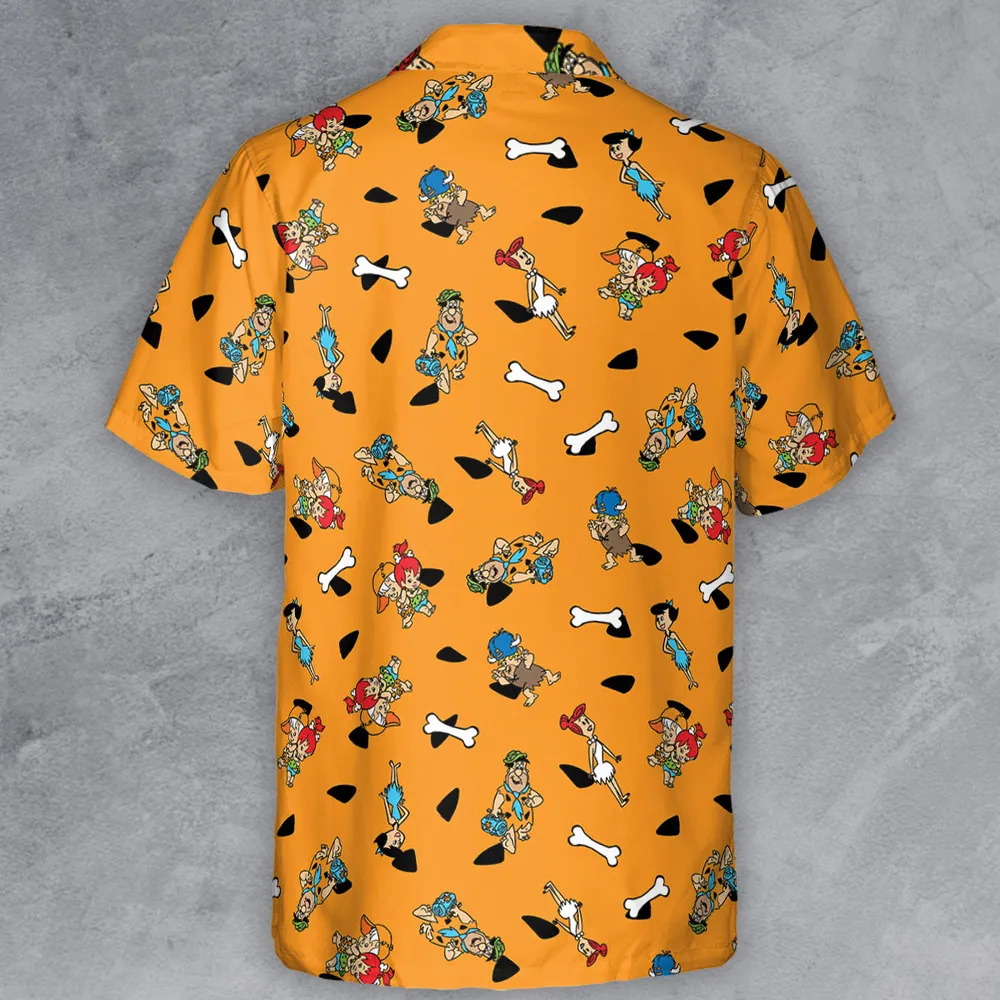 Stone Age The Flintstones Characters Button Down Shirt - 3