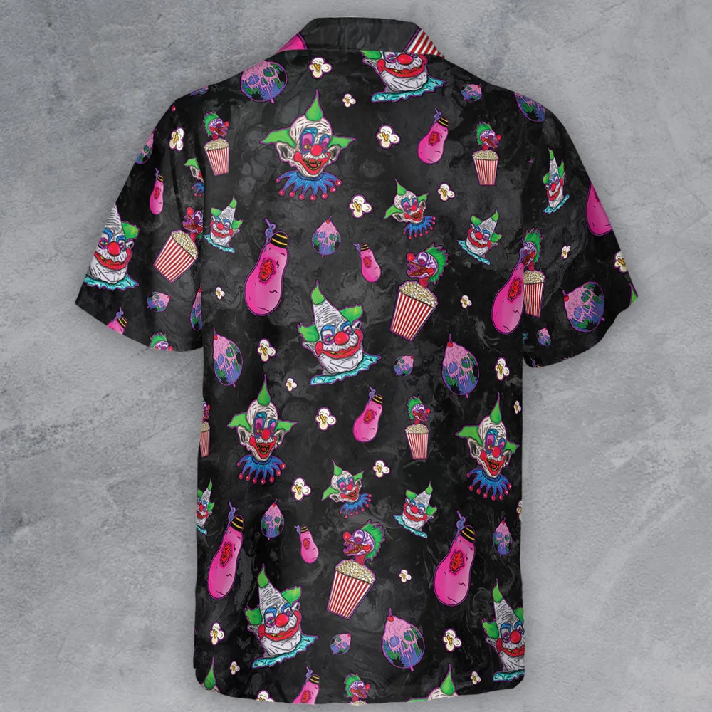 Space Horror Movie Killer Klowns Outer Button Down Shirt - 3
