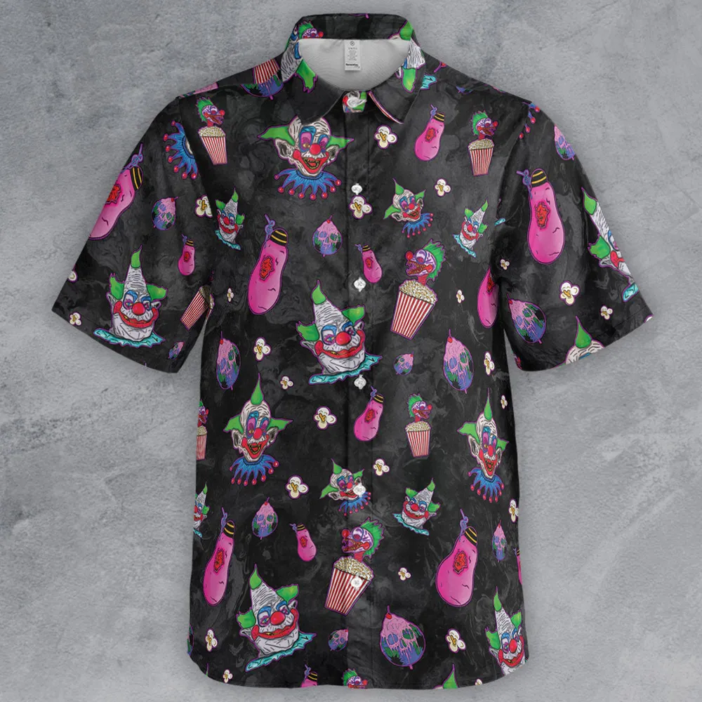 Space Horror Movie Killer Klowns Outer Button Down Shirt - 2