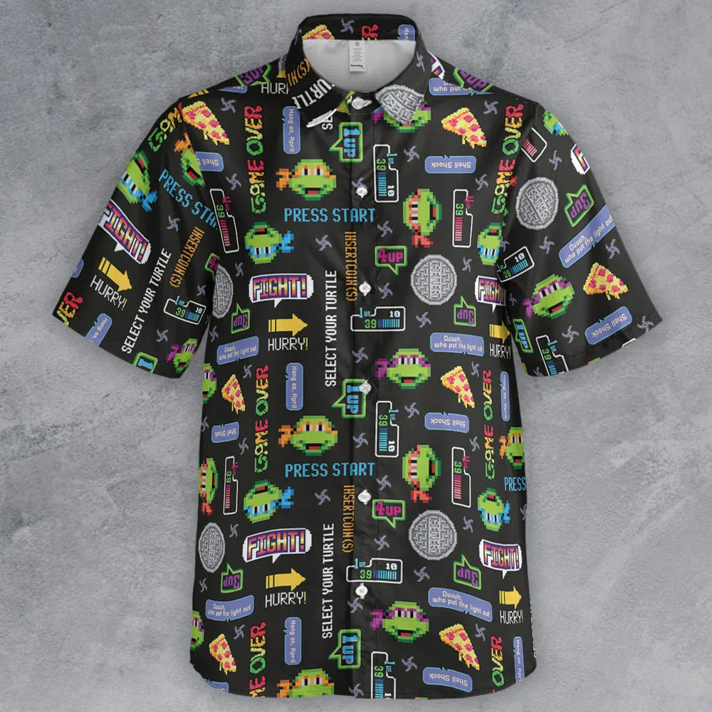 The TMNT Pixel Characters Button Down Shirt - 2