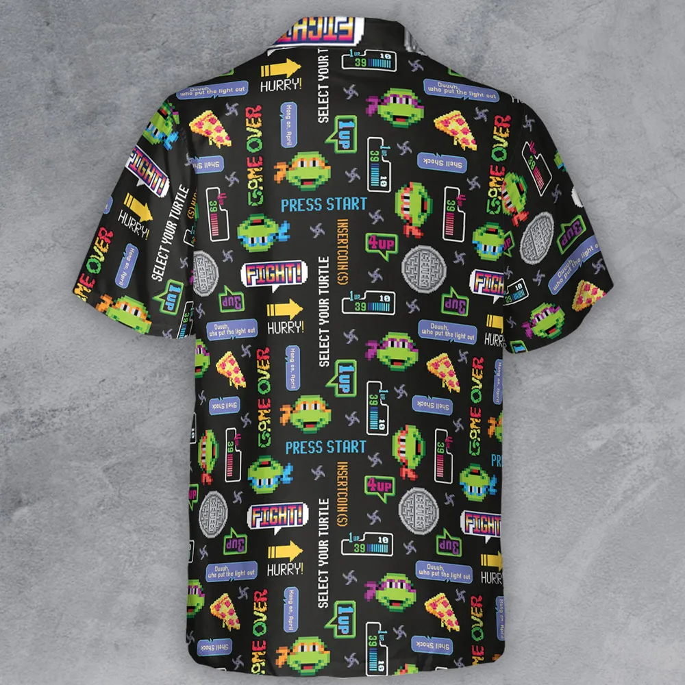 The TMNT Pixel Characters Button Down Shirt - 3