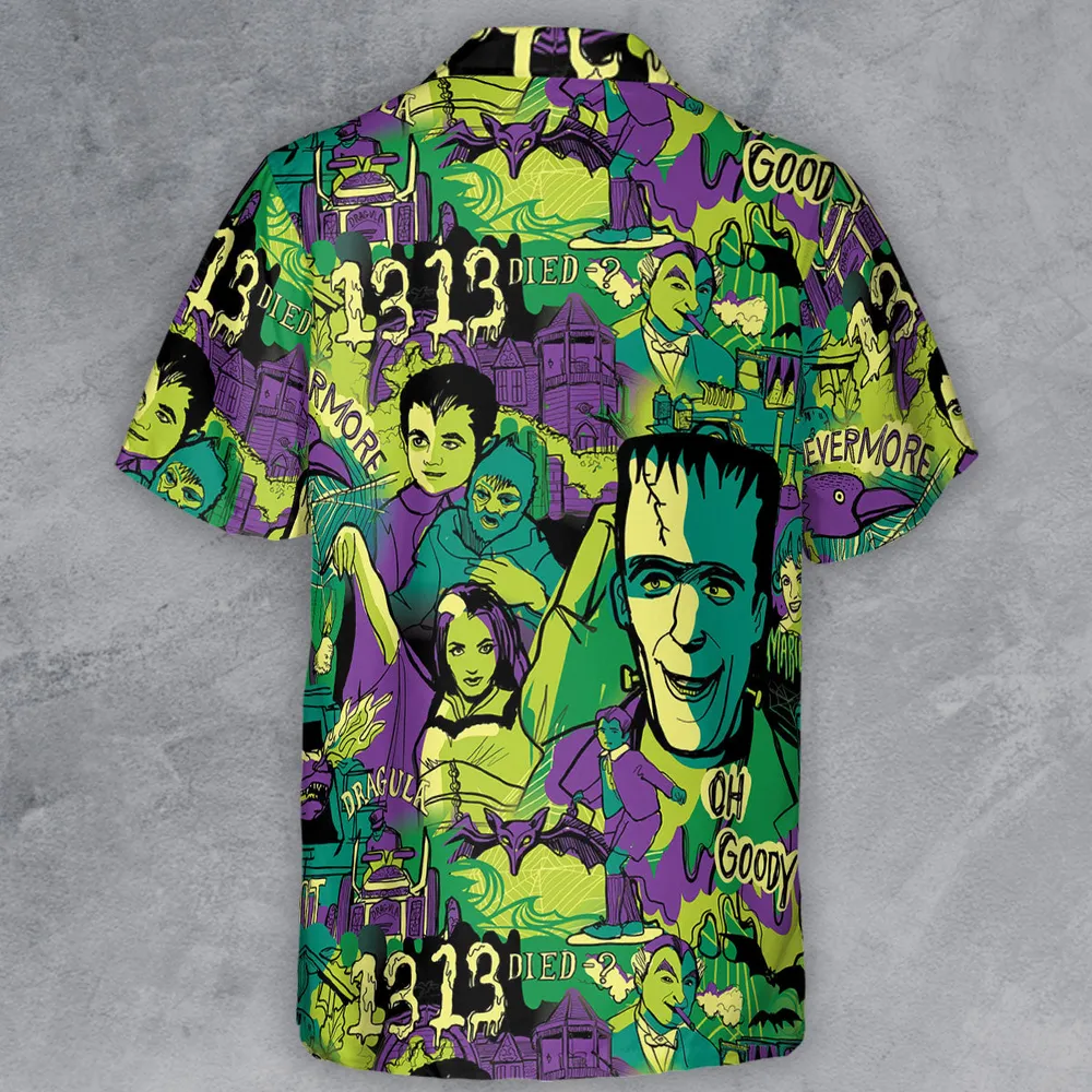 Oh Groovy Frankenstein Universal Horror Button Down Shirt - 3