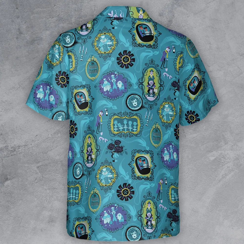 Haunted Mansion Pattern Button Down Shirt - 3