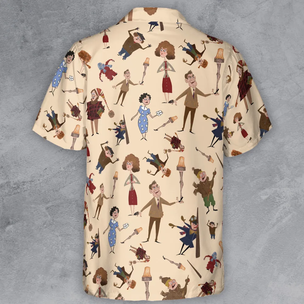 A Christmas Story Characters Button Down Shirt - 3