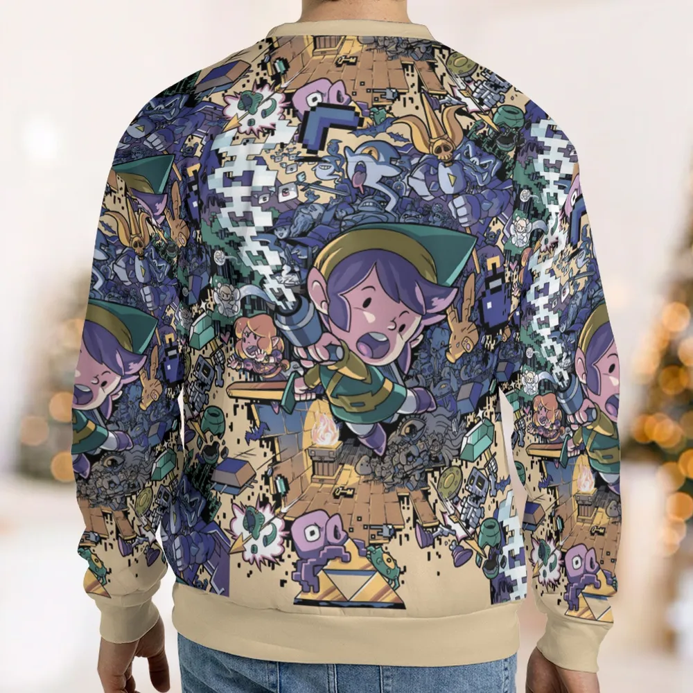 Link Loot The Legend of Zelda Ugly Christmas Sweatshirt - 2