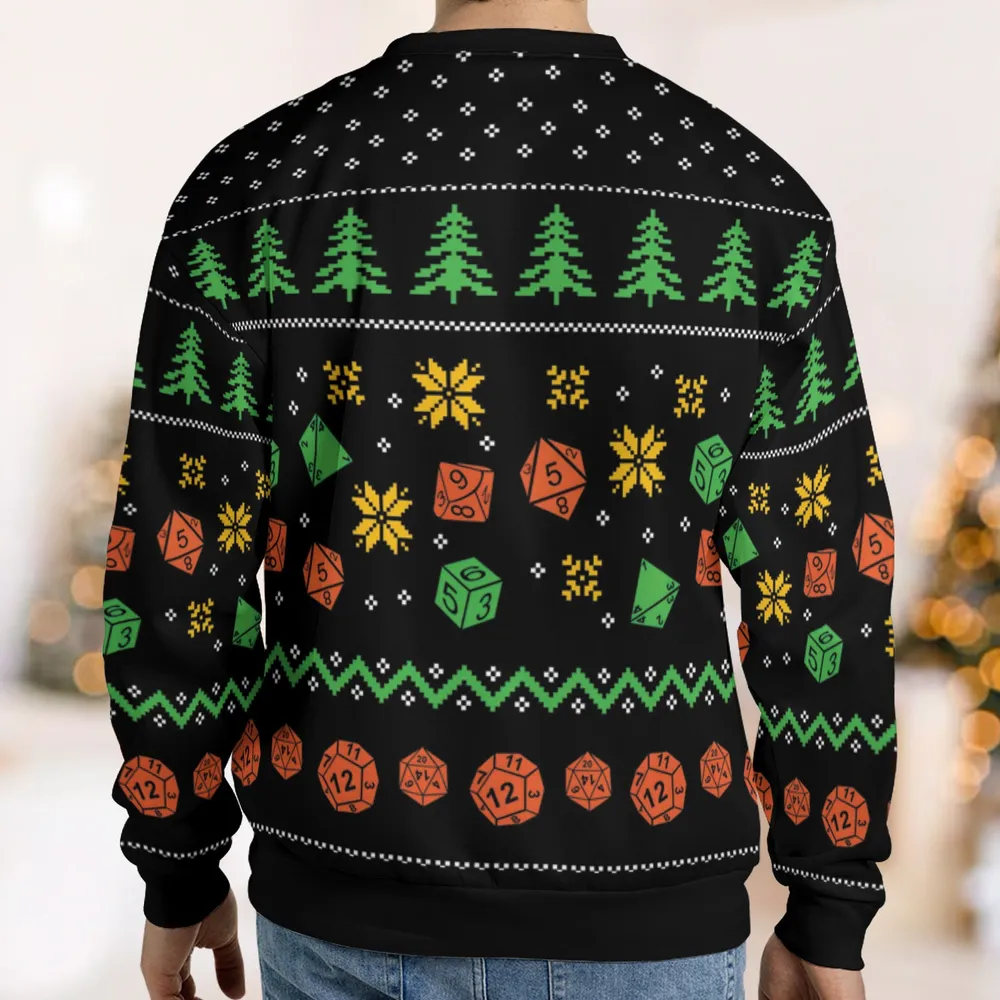 Merry Critmas DnD Ugly Christmas Sweatshirt - 2