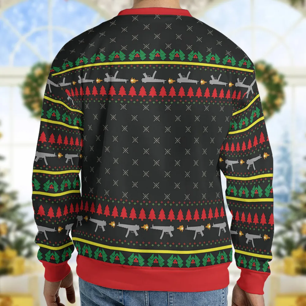 Invited To The Christmas Party Die Hard Ugly Christmas Sweatshirt - 2