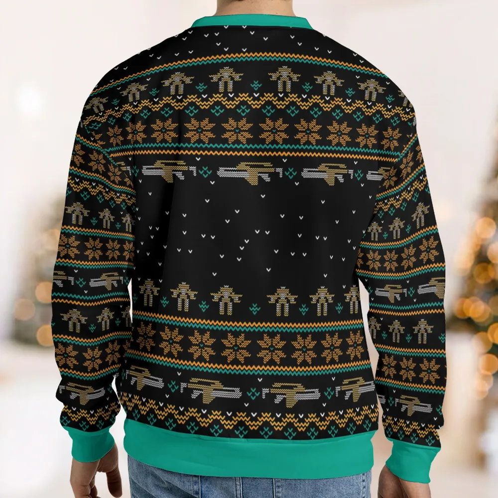 Happy Alien Xmas Ugly Christmas Sweatshirt - 2
