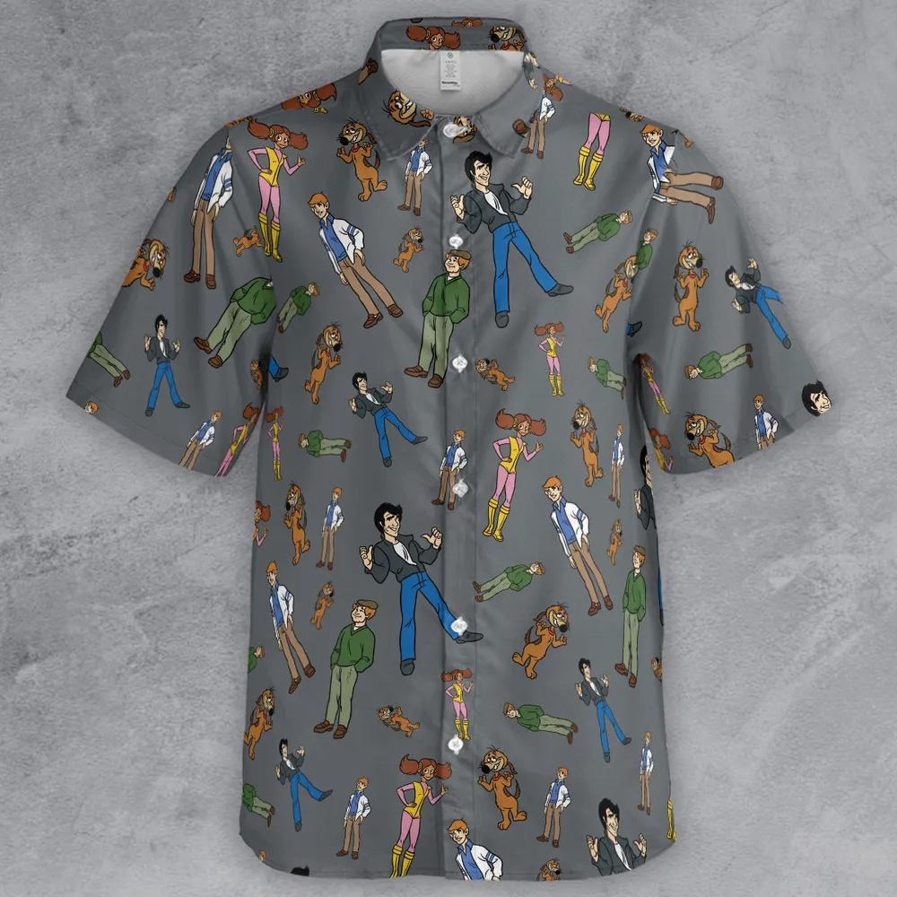 Nostalgic Gang The Fonz and the Happy Days Gang Button Down Shirt - 2