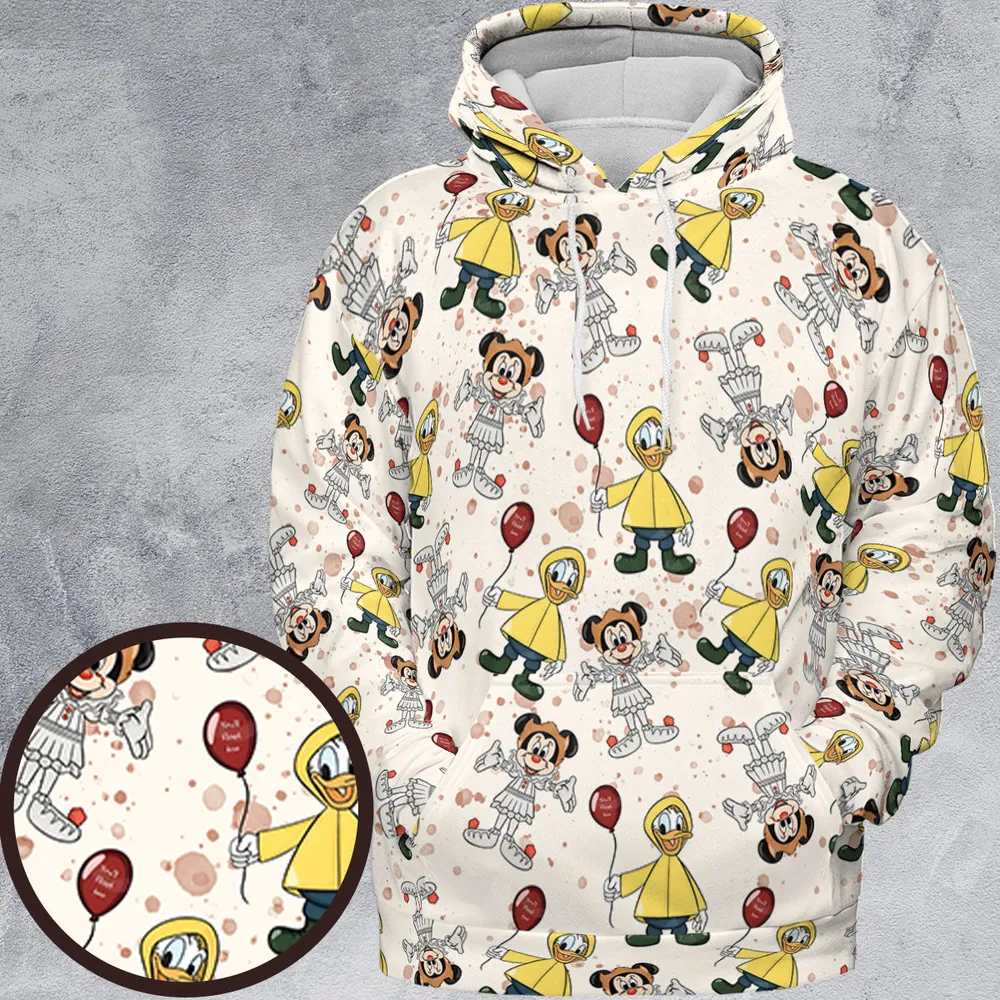 Mouse Clown All-over Print Hoodie - 2