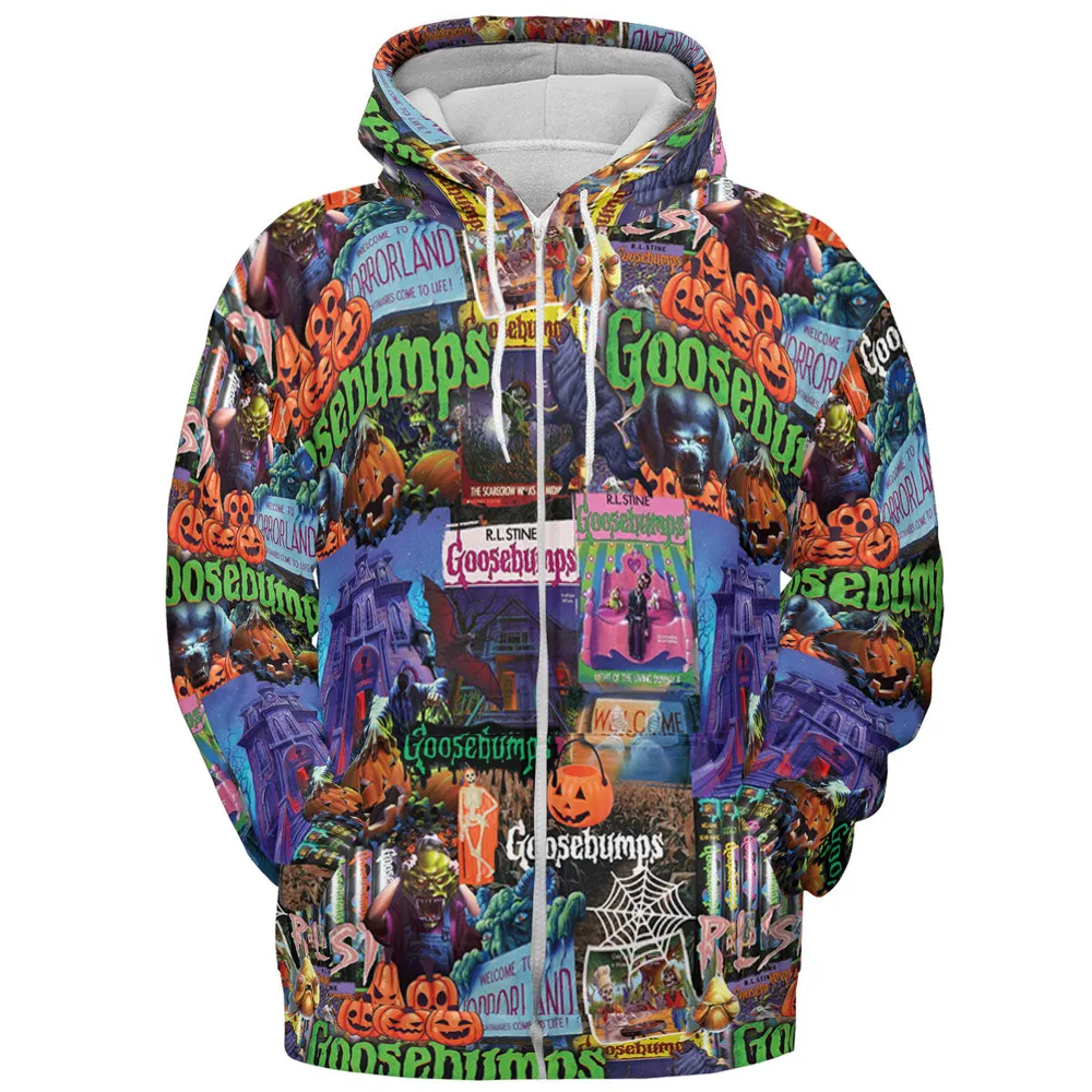 Goosebumps Pattern All-over Print Hoodie - 4