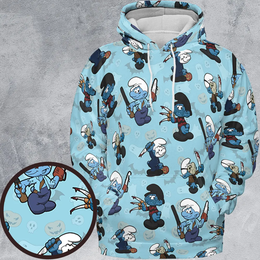 Horror Smurfs All-over Print Hoodie - 2
