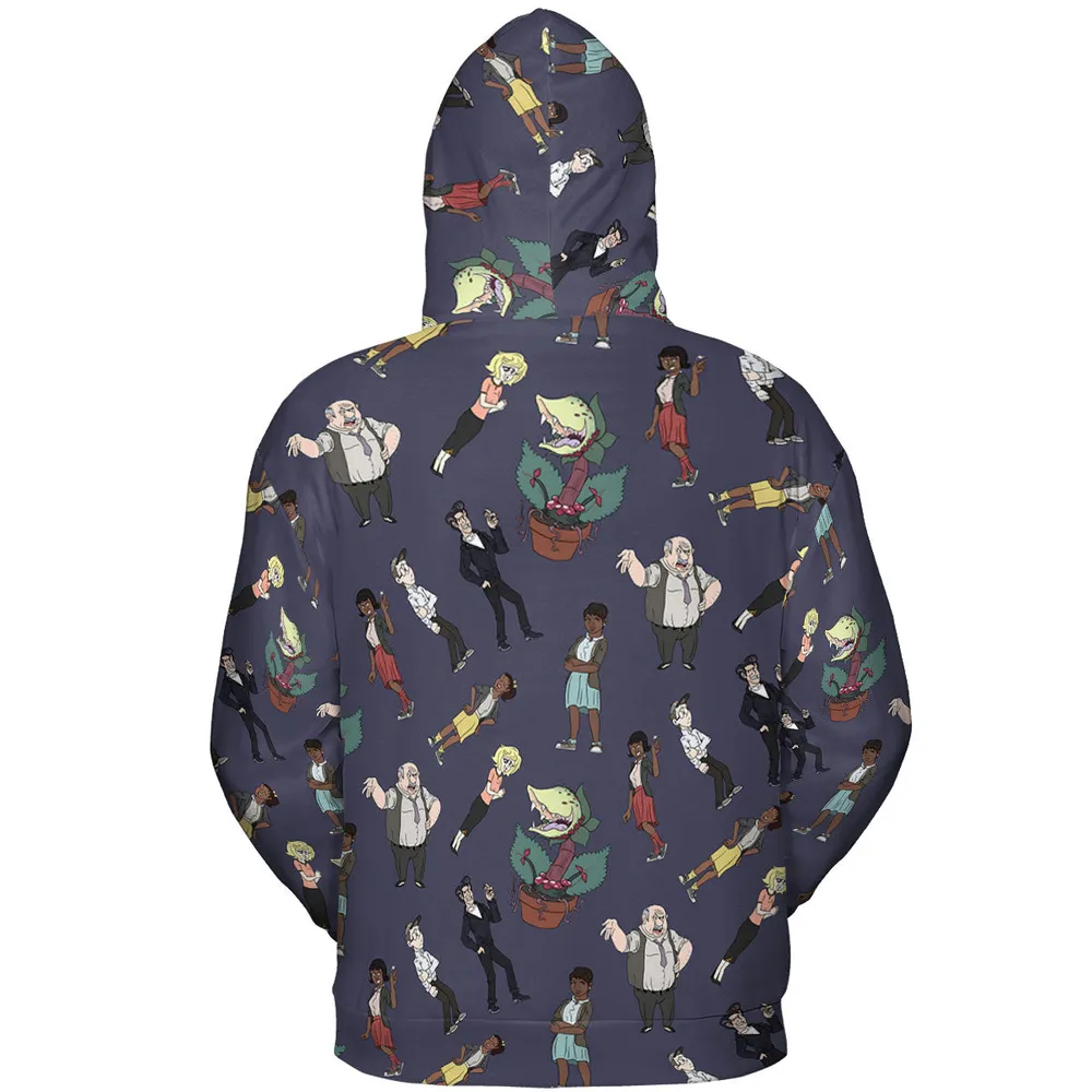 Little Shop Of Horror Characters All-over Print Hoodie - 5