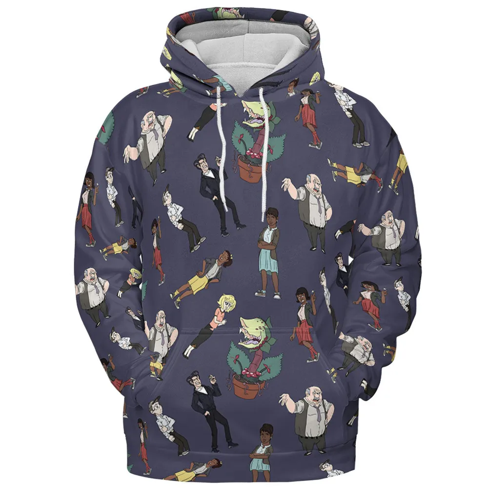 Little Shop Of Horror Characters All-over Print Hoodie - 3