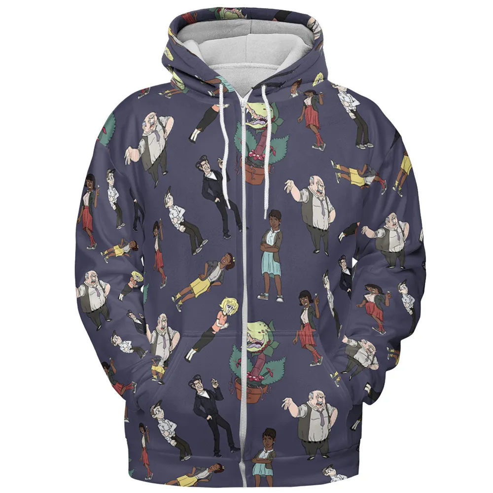 Little Shop Of Horror Characters All-over Print Hoodie - 4