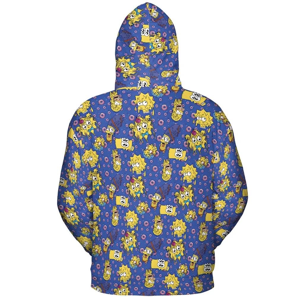 Trippy Simpsons Melting All-over Print Hoodie - 5