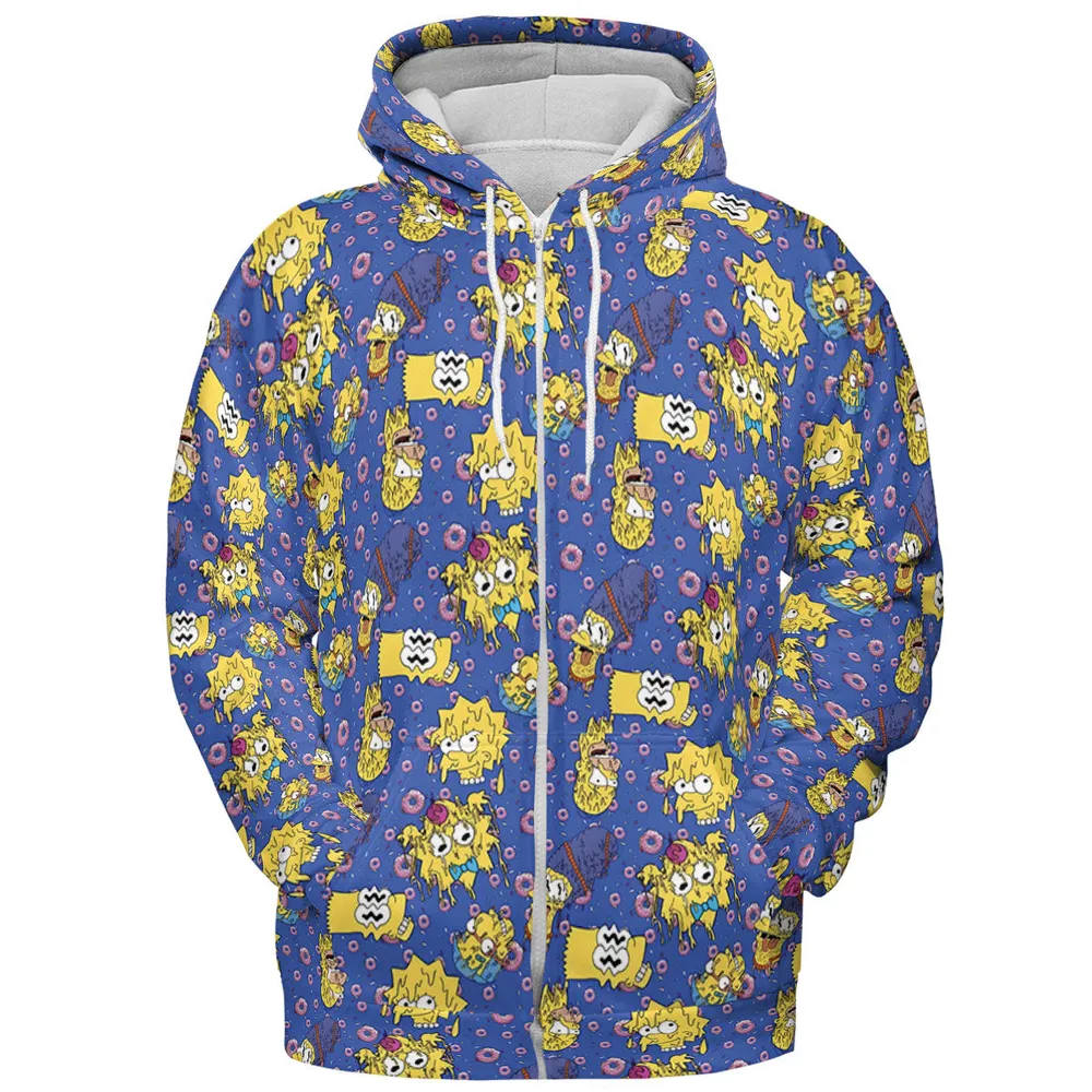 Trippy Simpsons Melting All-over Print Hoodie - 4