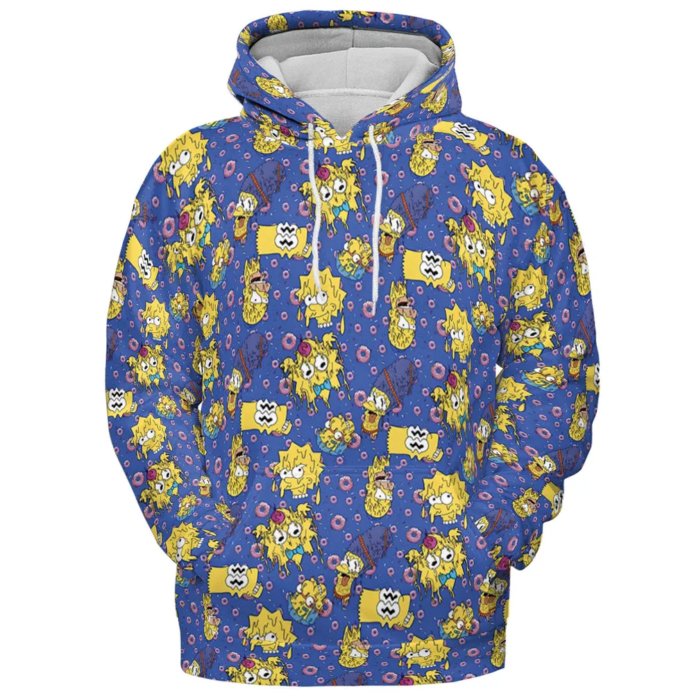 Trippy Simpsons Melting All-over Print Hoodie - 3
