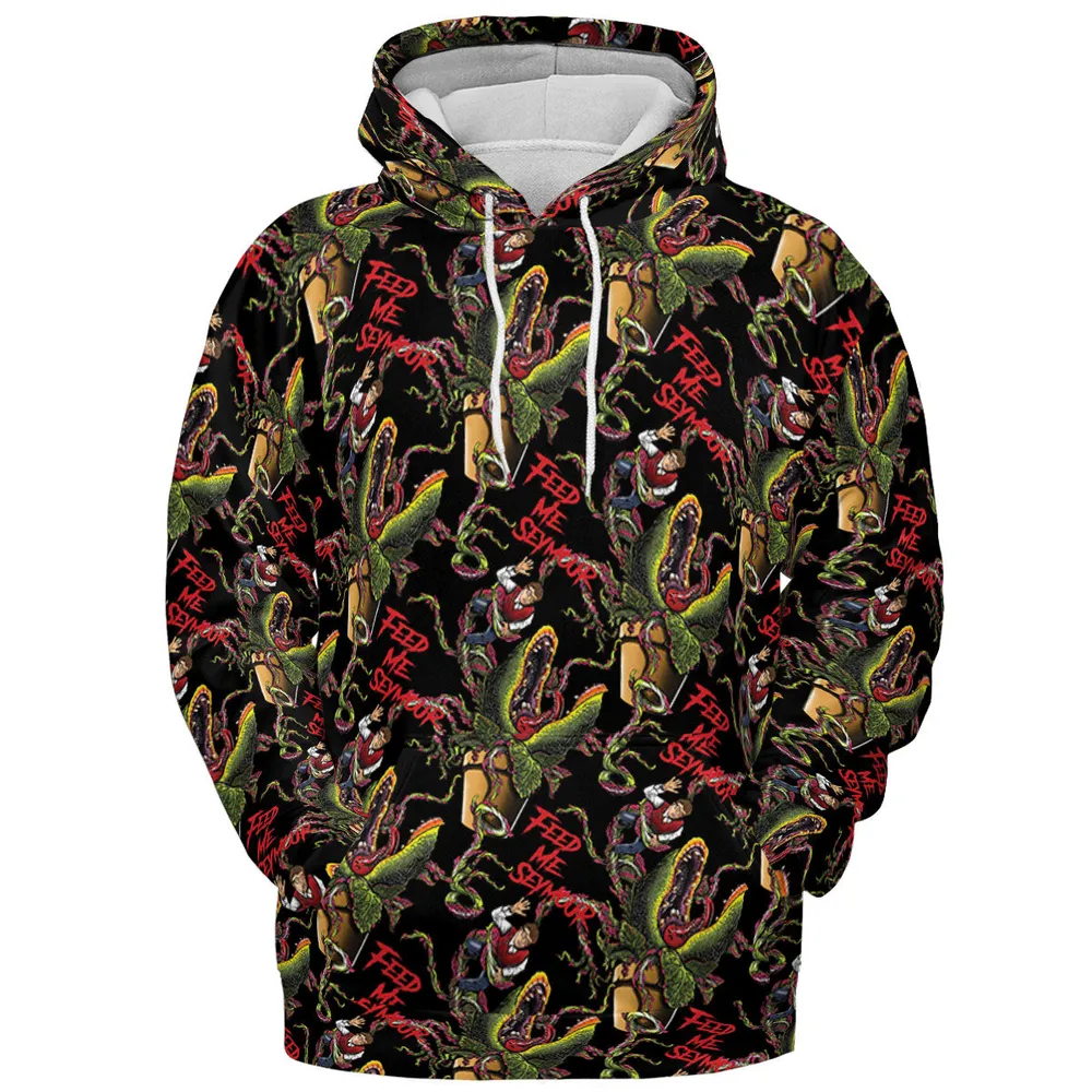 Feed Me Seymour Horror Little Shop All-over Print Hoodie - 3
