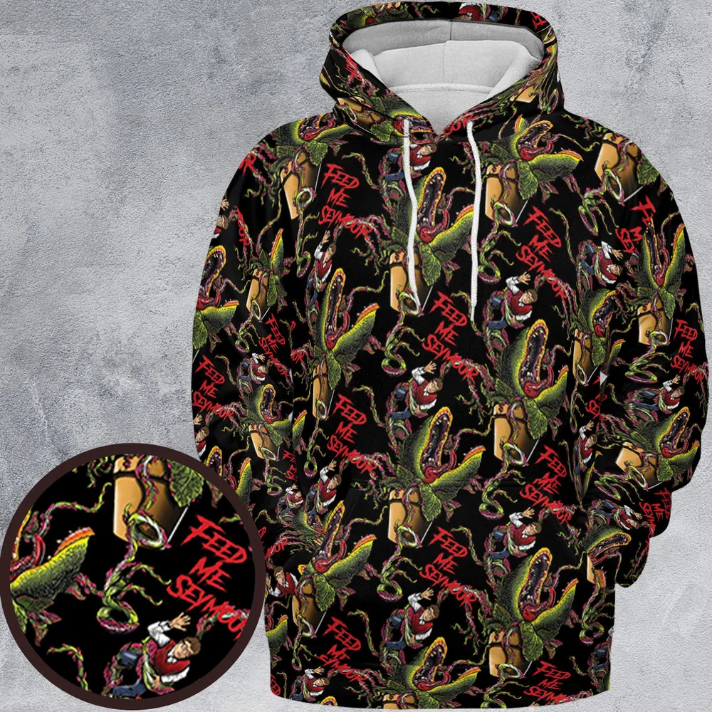 Feed Me Seymour Horror Little Shop All-over Print Hoodie - 2