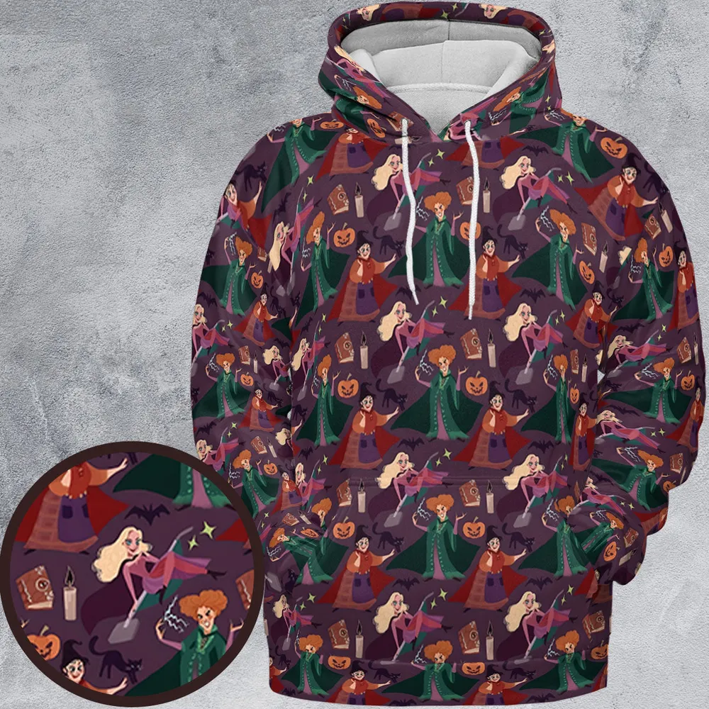 Sanderson Sisters Pattern All-over Print Hoodie - 2
