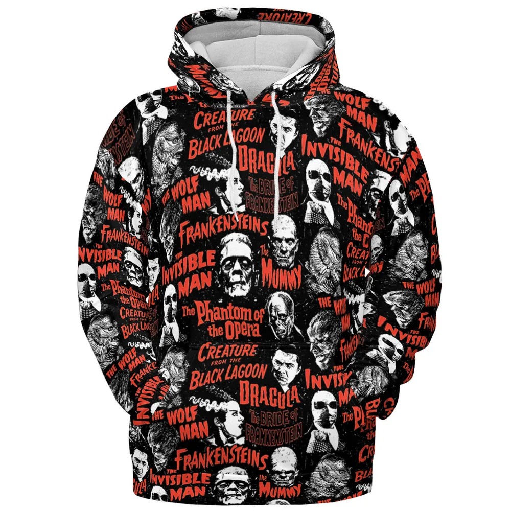 Monster Tiles All-over Print Hoodie - 3