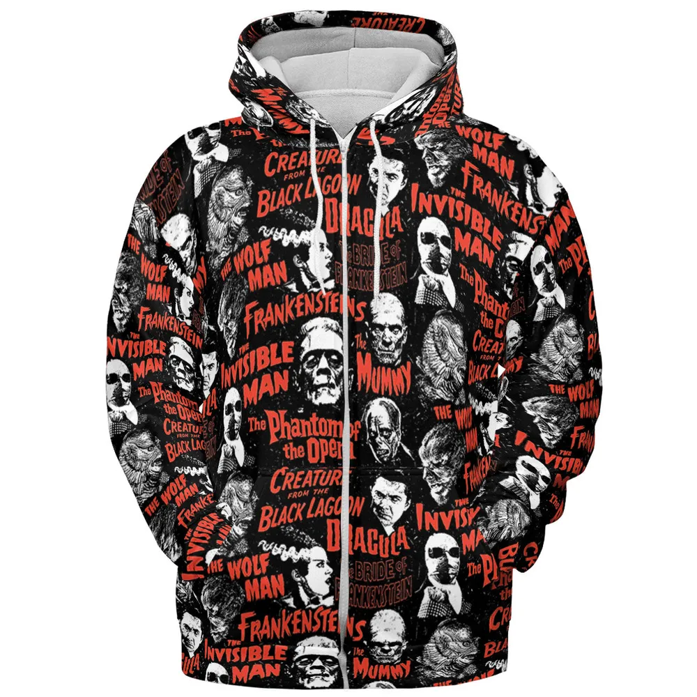 Monster Tiles All-over Print Hoodie - 4