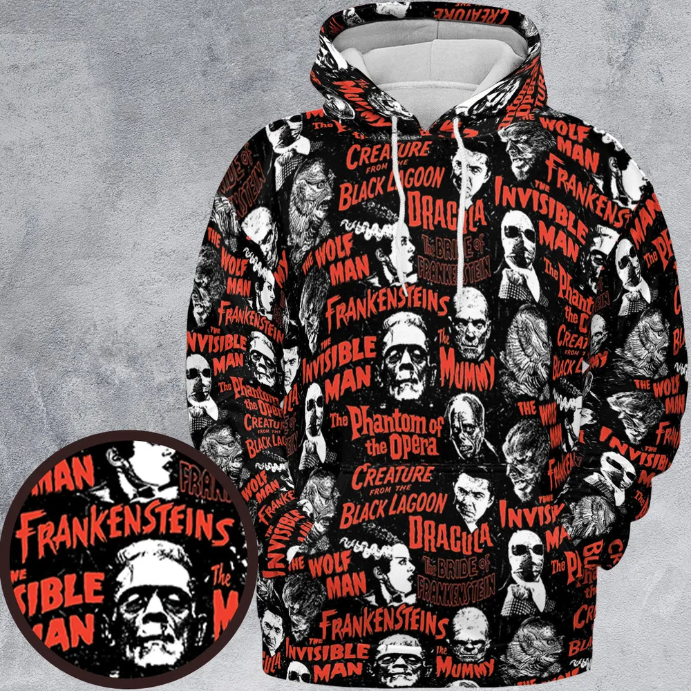 Monster Tiles All-over Print Hoodie - 2