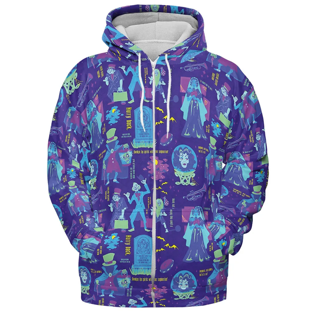 Happy Haunts Journal Haunted Mansion All-over Print Hoodie - 4