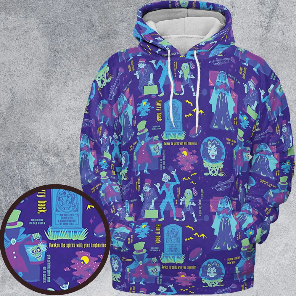Happy Haunts Journal Haunted Mansion All-over Print Hoodie - 2