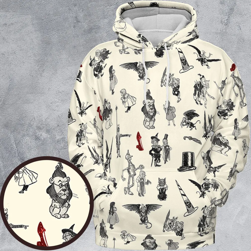 Wizard of Oz Vintage Adapt All-over Print Hoodie - 2