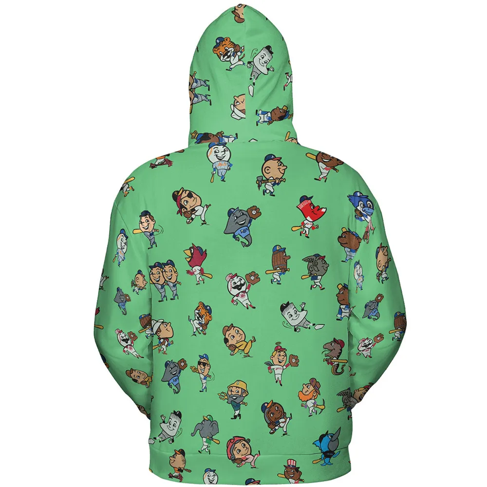 Baseball Mascot Pattern All-over Print Hoodie - 5