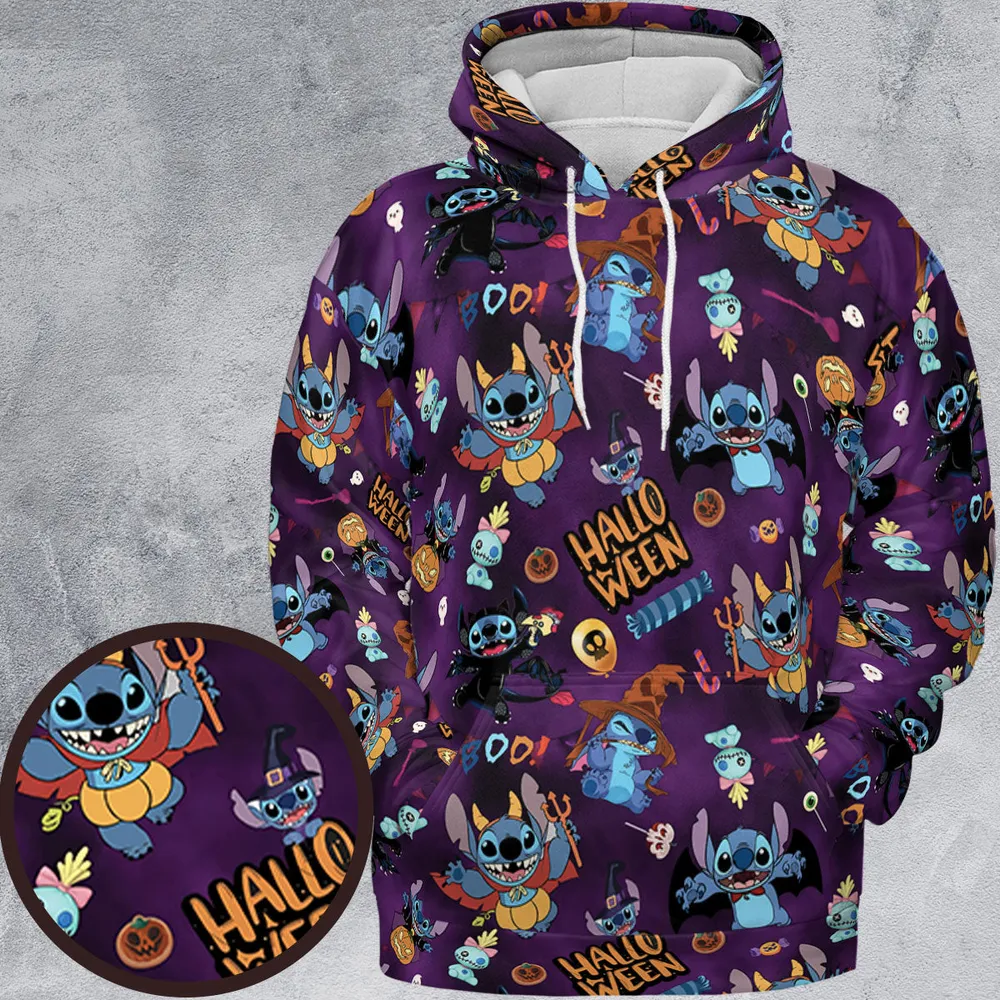 Spooky Stitch All-over Print Hoodie - 2