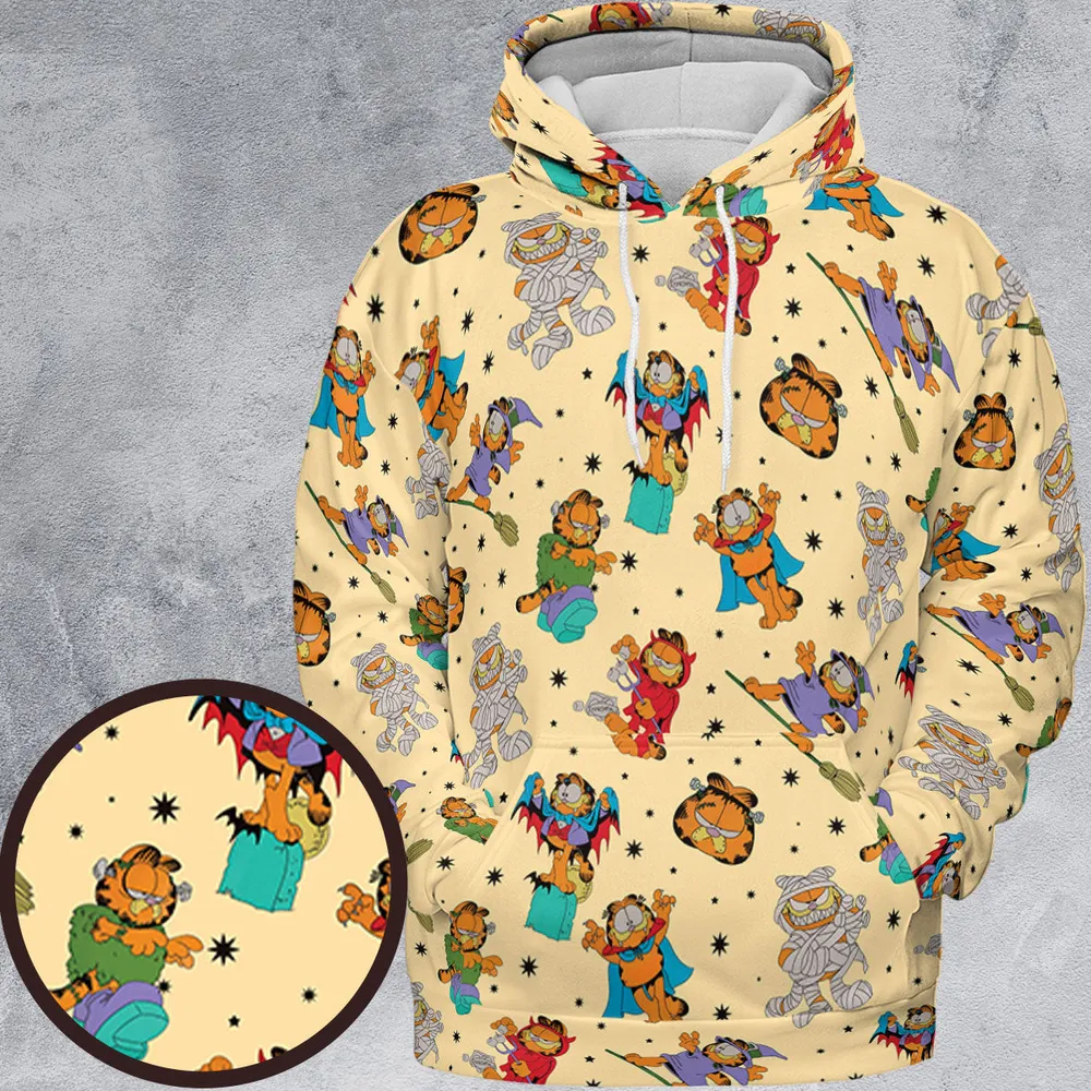 Nostalgic Cat Garfield's Halloween Adventure All-over Print Hoodie - 2