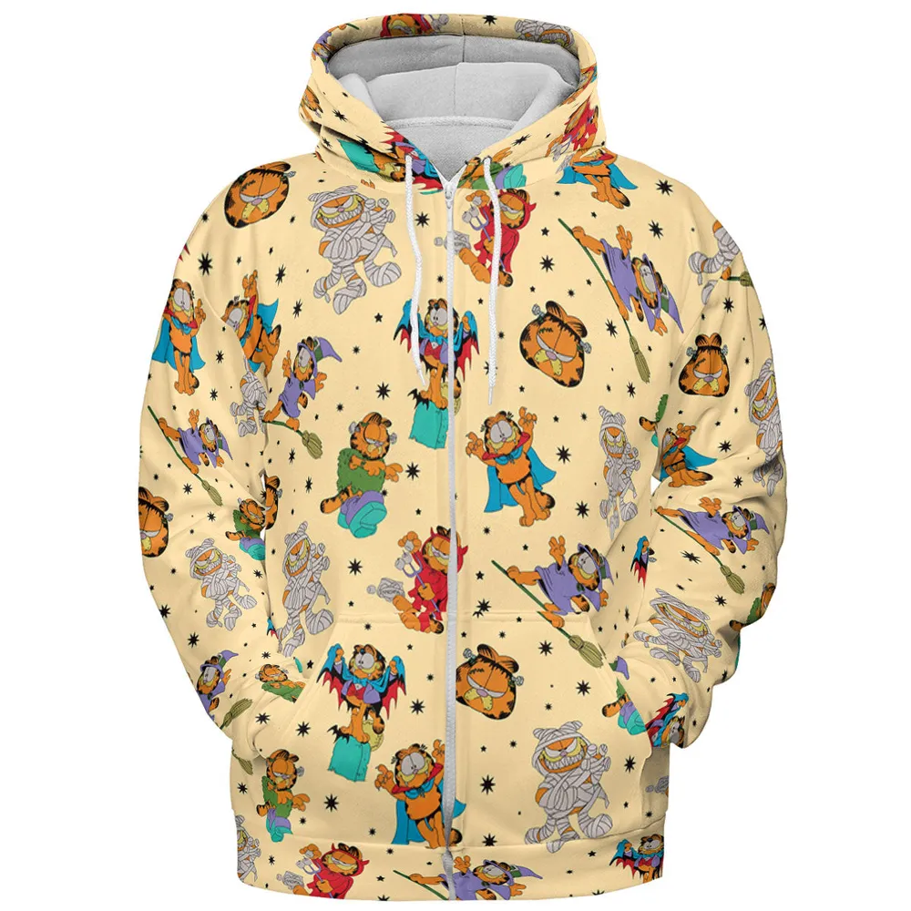 Nostalgic Cat Garfield's Halloween Adventure All-over Print Hoodie - 4
