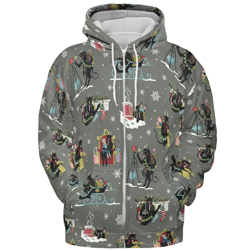 Unusual Christmas Krampus All-over Print Hoodie - 4