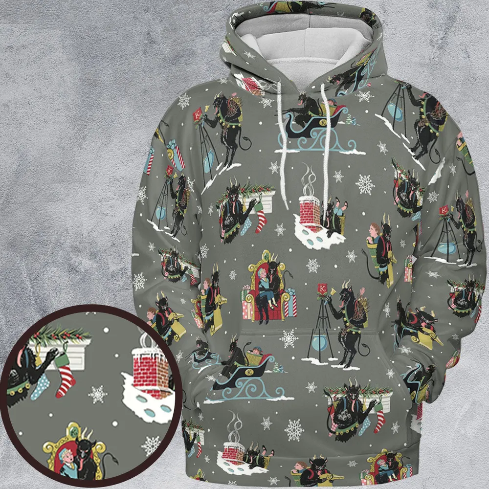 Unusual Christmas Krampus All-over Print Hoodie - 2