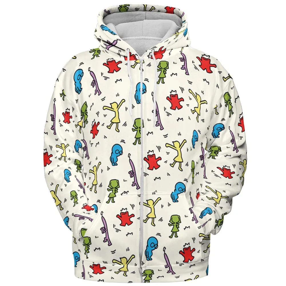 Emotions Pop Inside Out Haring All-over Print Hoodie - 4