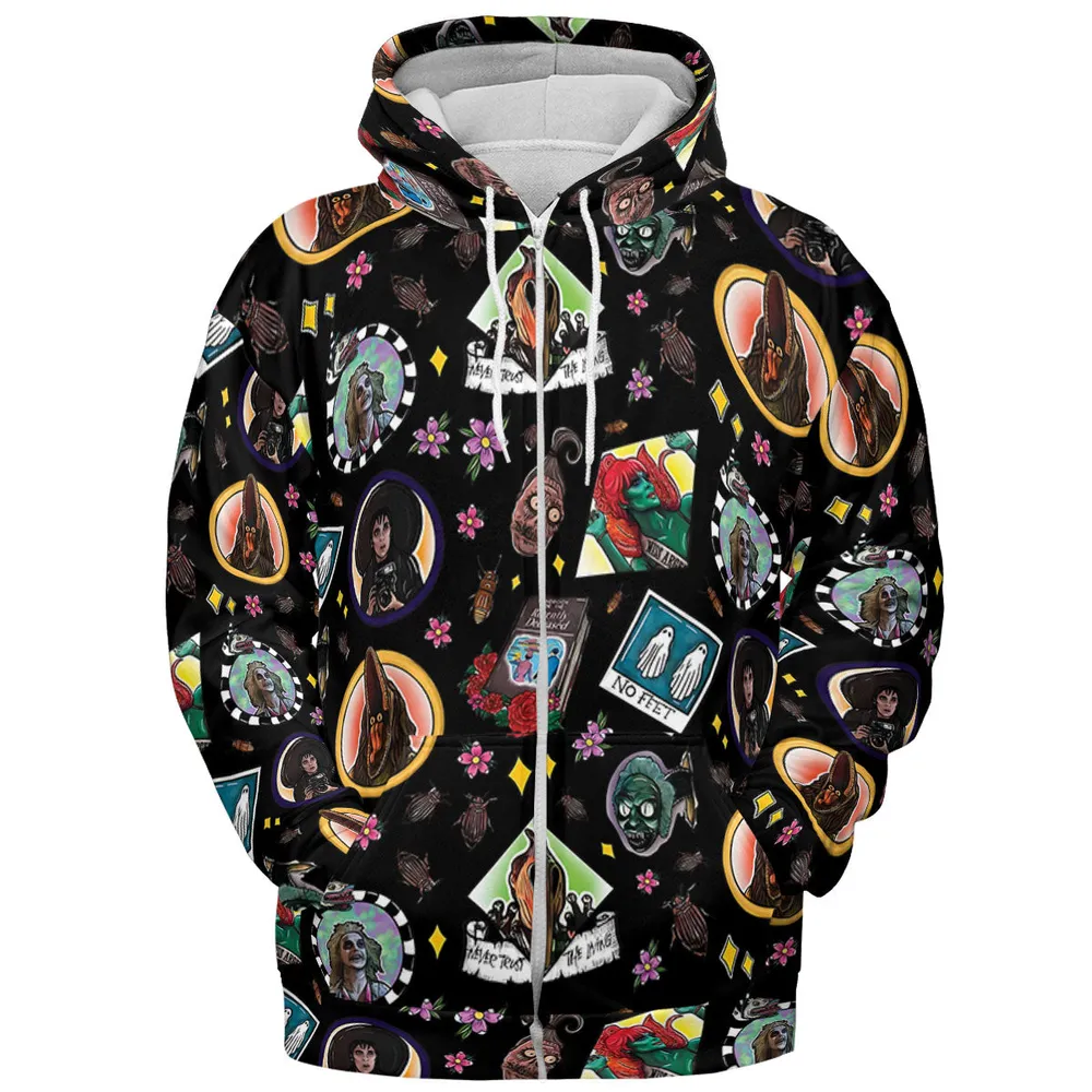 Showtime Beetlejuice Themed All-over Print Hoodie - 4