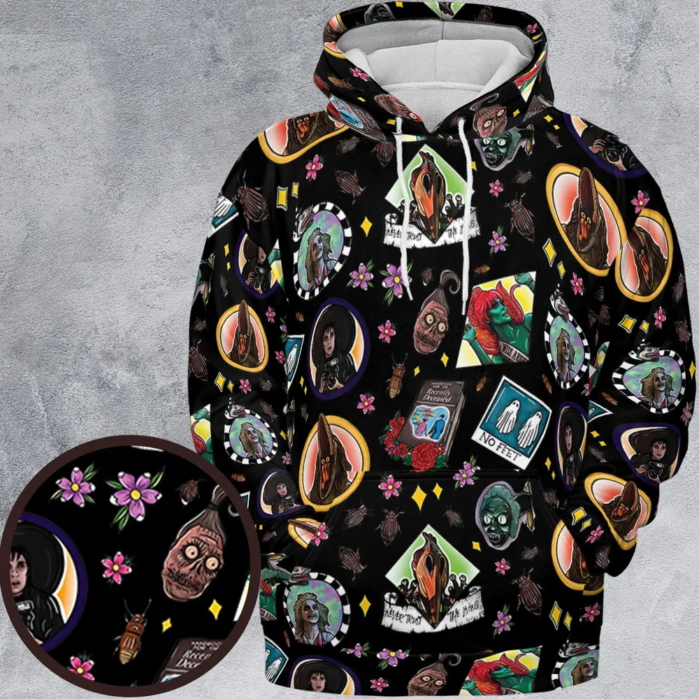 Showtime Beetlejuice Themed All-over Print Hoodie - 2