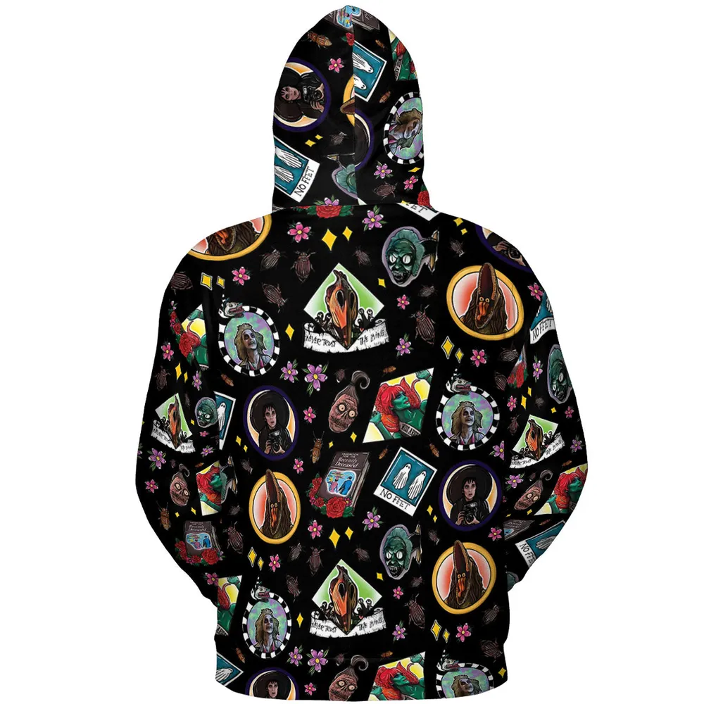 Showtime Beetlejuice Themed All-over Print Hoodie - 5