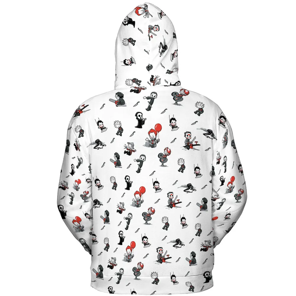Baby Horror Characters Pattern All-over Print Hoodie - 5