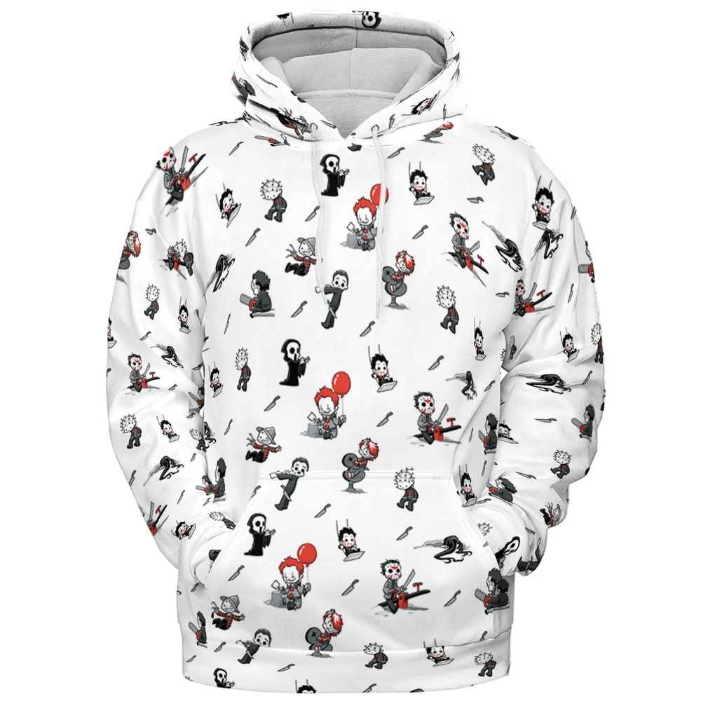 Baby Horror Characters Pattern All-over Print Hoodie - 3