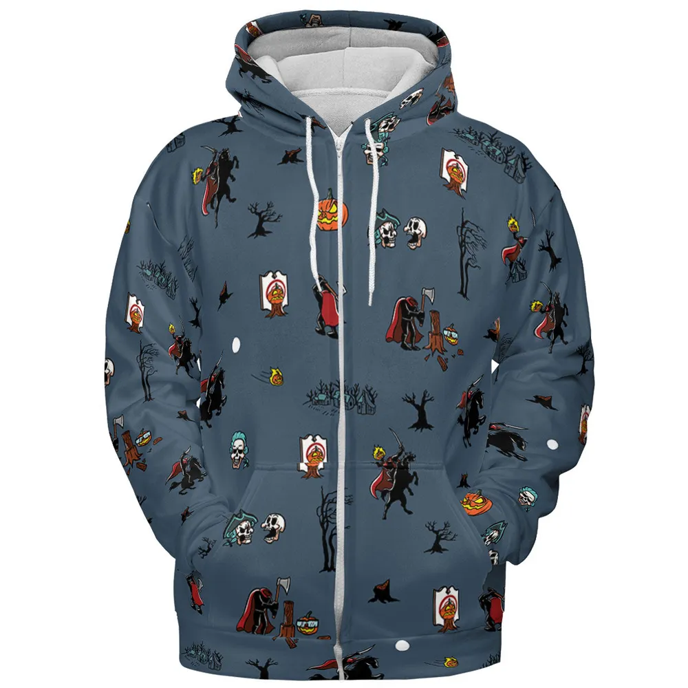 Headless Horseman Ichabod and Mr. Toad All-over Print Hoodie - 4