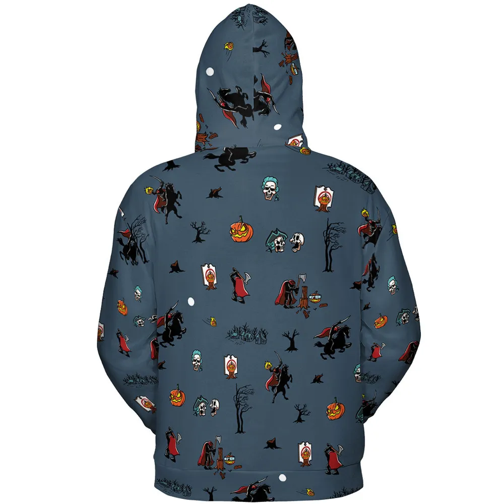 Headless Horseman Ichabod and Mr. Toad All-over Print Hoodie - 5