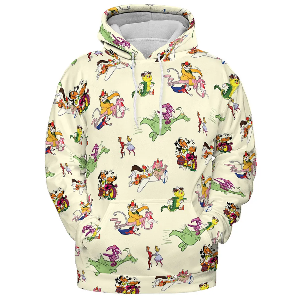 NBC Vintage Cartoon All-over Print Hoodie - 3